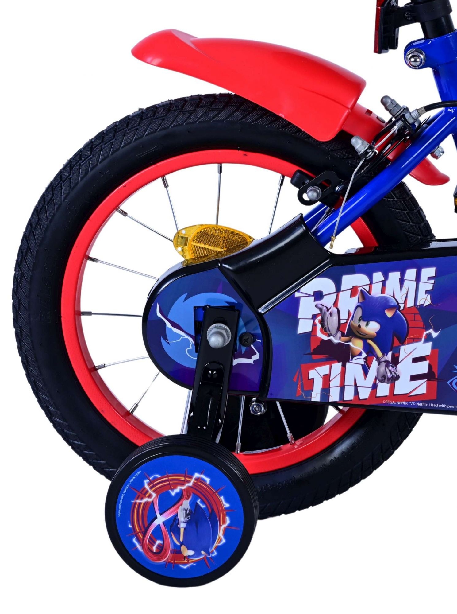 Sonic Prime Children's bike - Boys - 14 inch - Blue Red - Two hand brakes