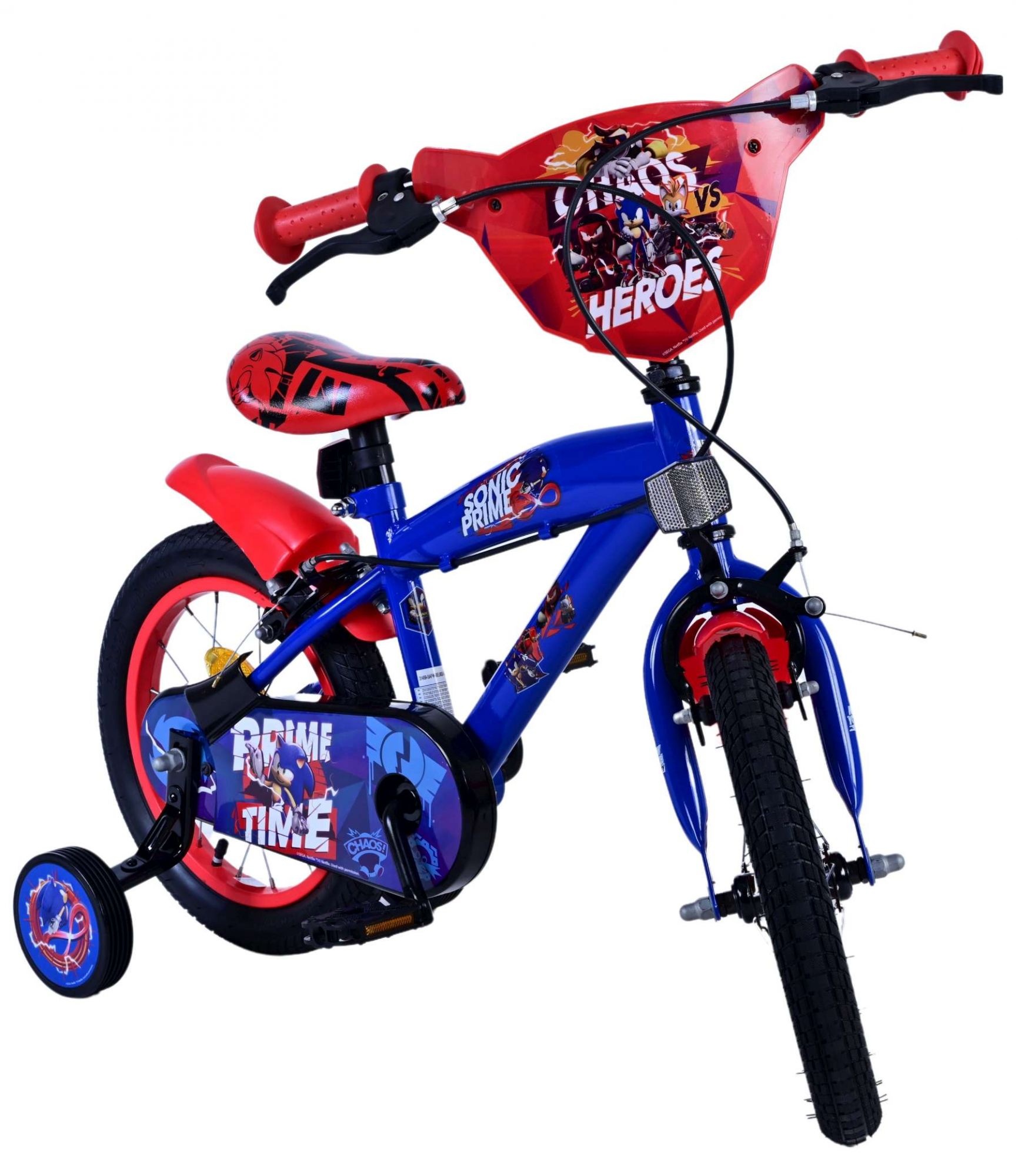 Sonic Prime Children's bike - Boys - 14 inch - Blue Red - Two hand brakes