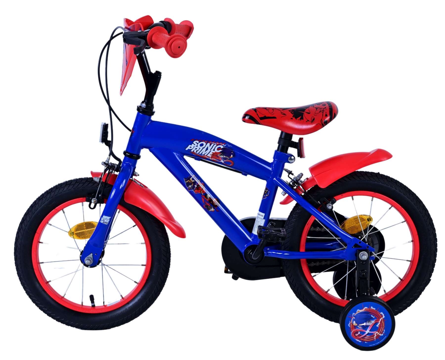 Sonic Prime Children's bike - Boys - 14 inch - Blue Red - Two hand brakes
