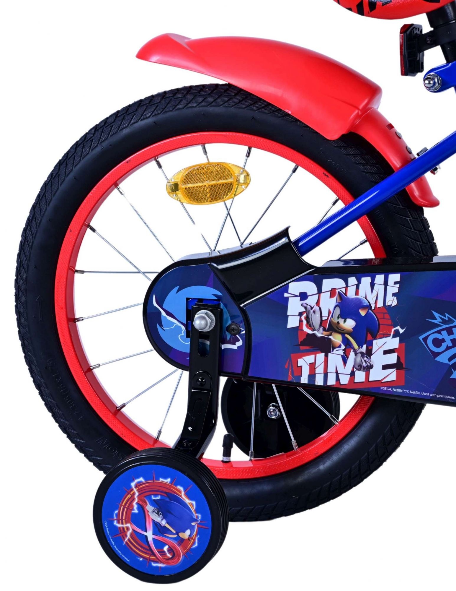 Sonic Prime Kinderfahrrad - Jungen - 16 Zoll - Blau Rot