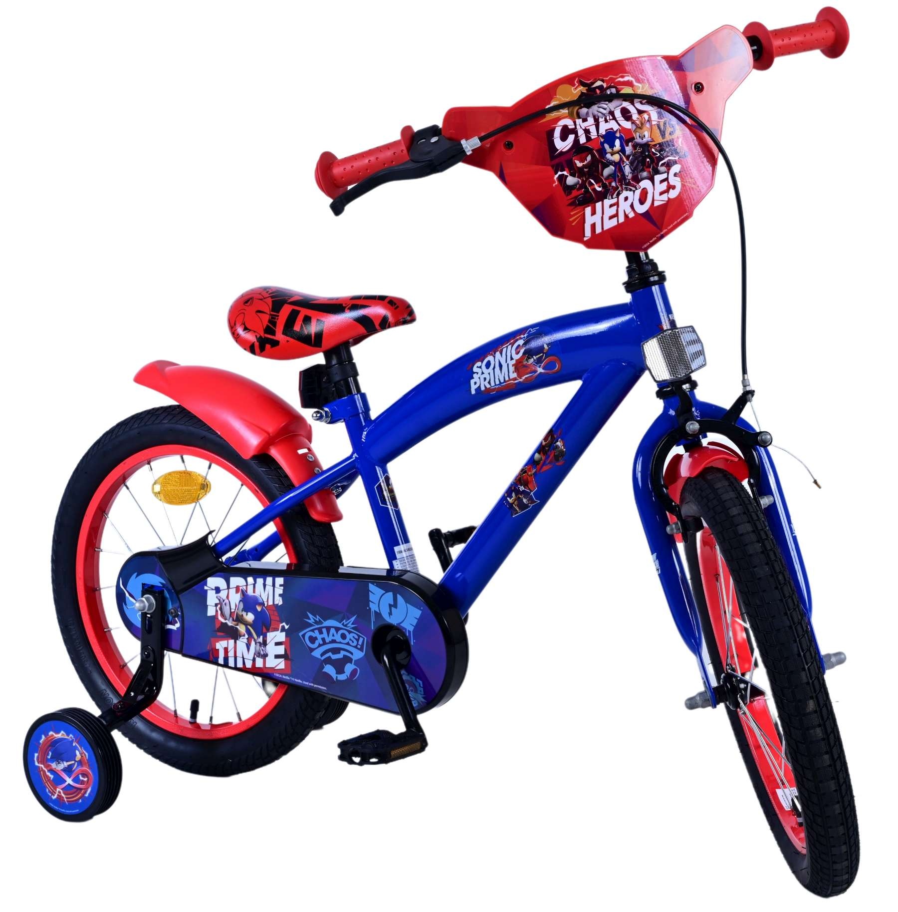 Sonic Prime Kinderfahrrad - Jungen - 16 Zoll - Blau Rot