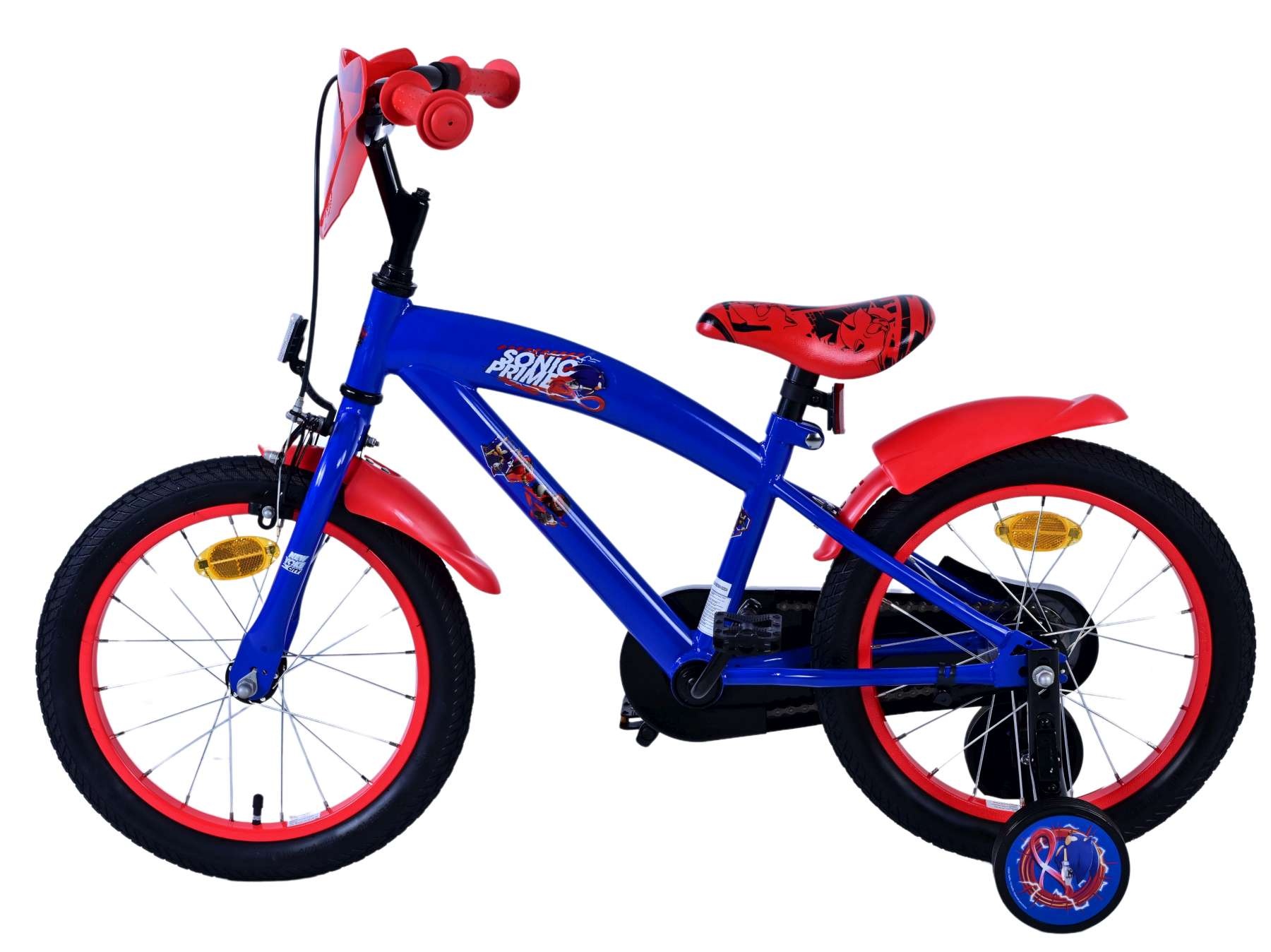 Sonic Prime Kinderfahrrad - Jungen - 16 Zoll - Blau Rot