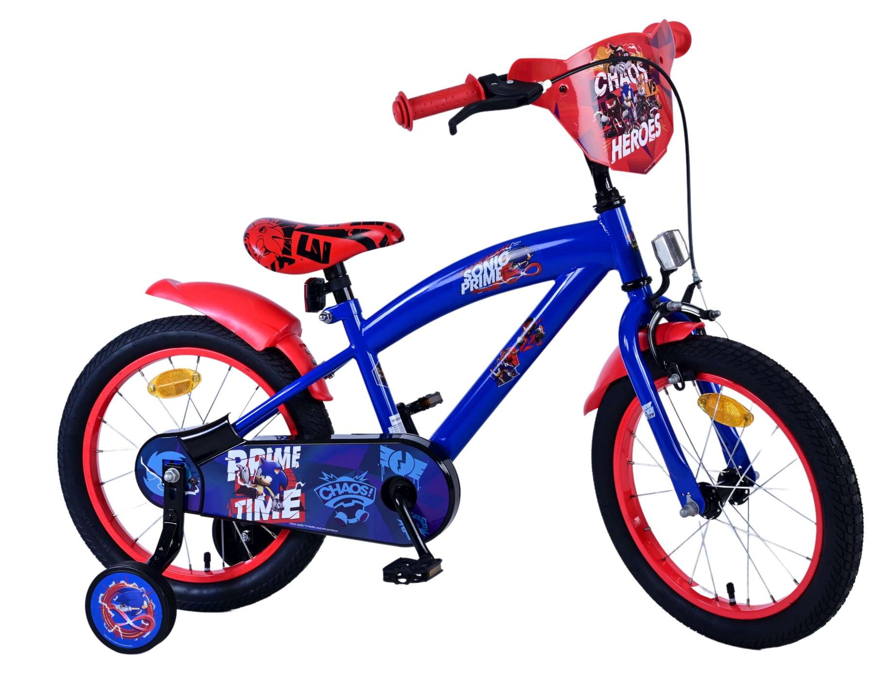 Sonic Prime Kinderfahrrad - Jungen - 16 Zoll - Blau Rot