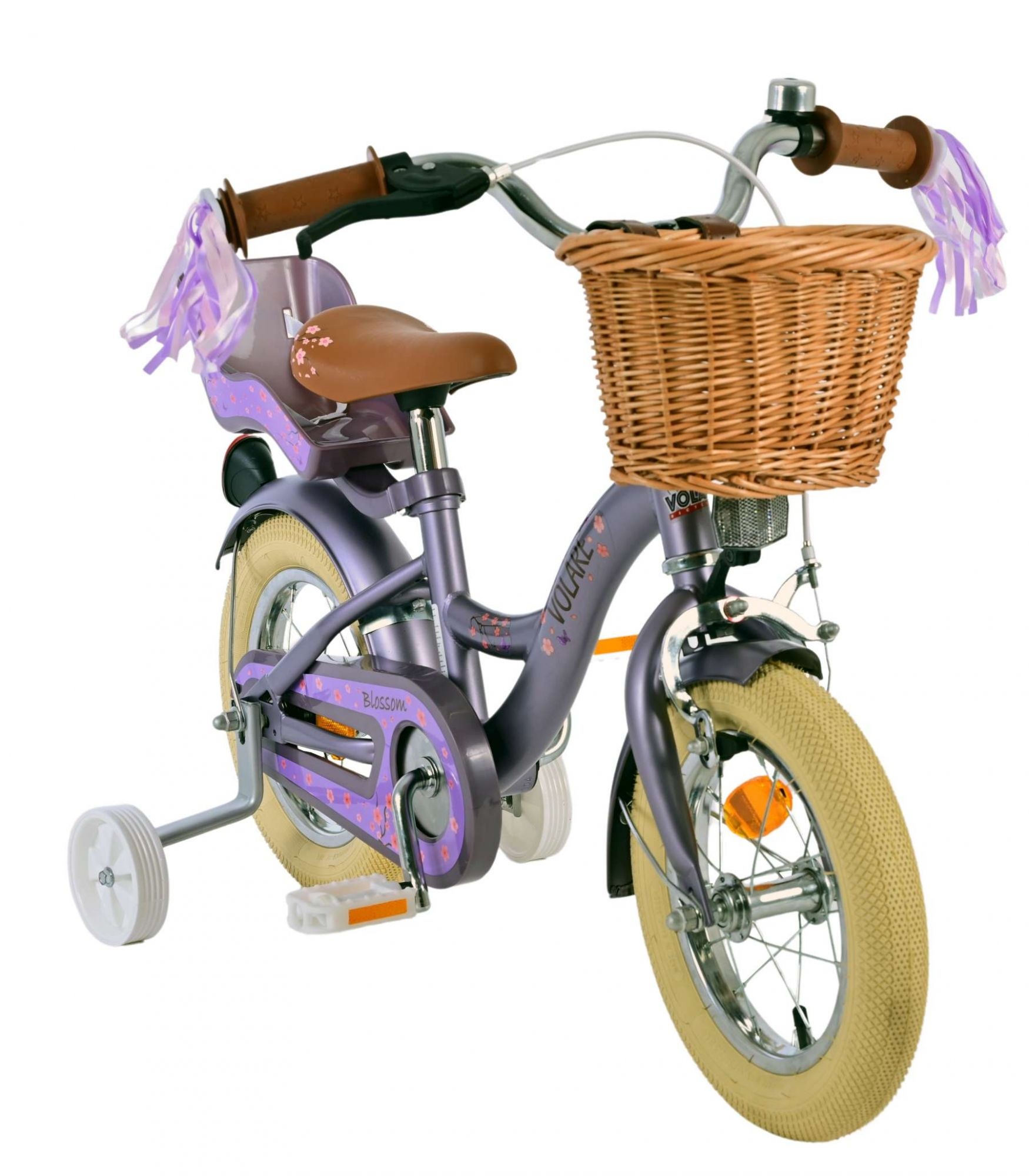 Volare Blossom Kinderfahrrad - Mädchen - 12 Zoll - Lila