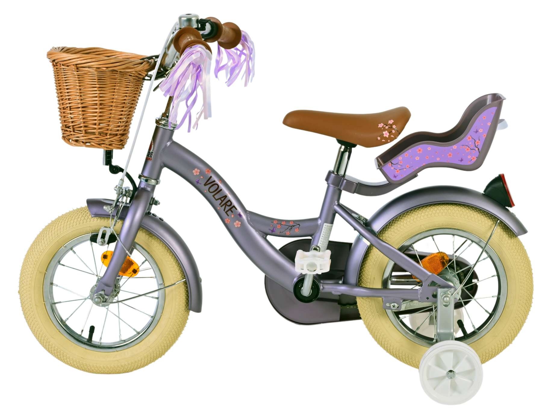 Volare Blossom Kinderfahrrad - Mädchen - 12 Zoll - Lila