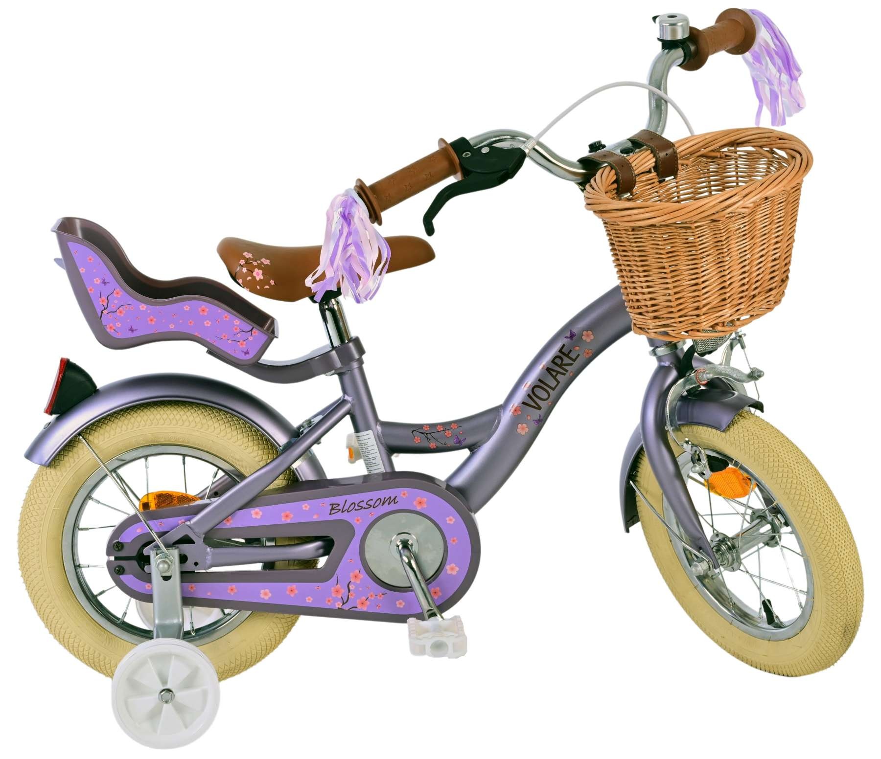 Volare Blossom Kinderfahrrad - Mädchen - 12 Zoll - Lila