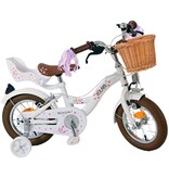 Volare Blossom Kinderfahrrad - Mädchen - 12 Zoll - Weiß - Zweihandbremsen