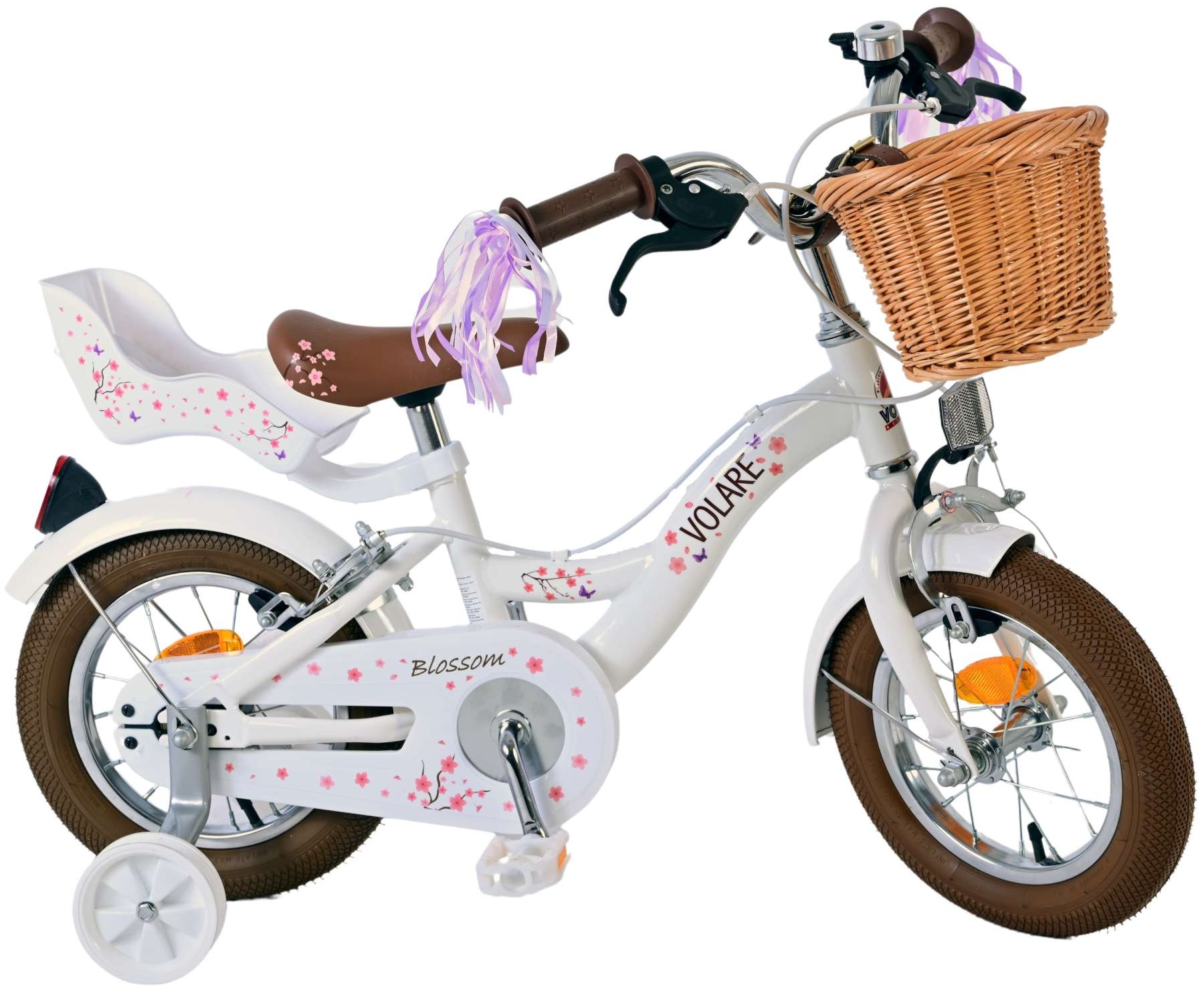 Volare Blossom Children's bike - Girls - 12 inch - White - Two hand brakes