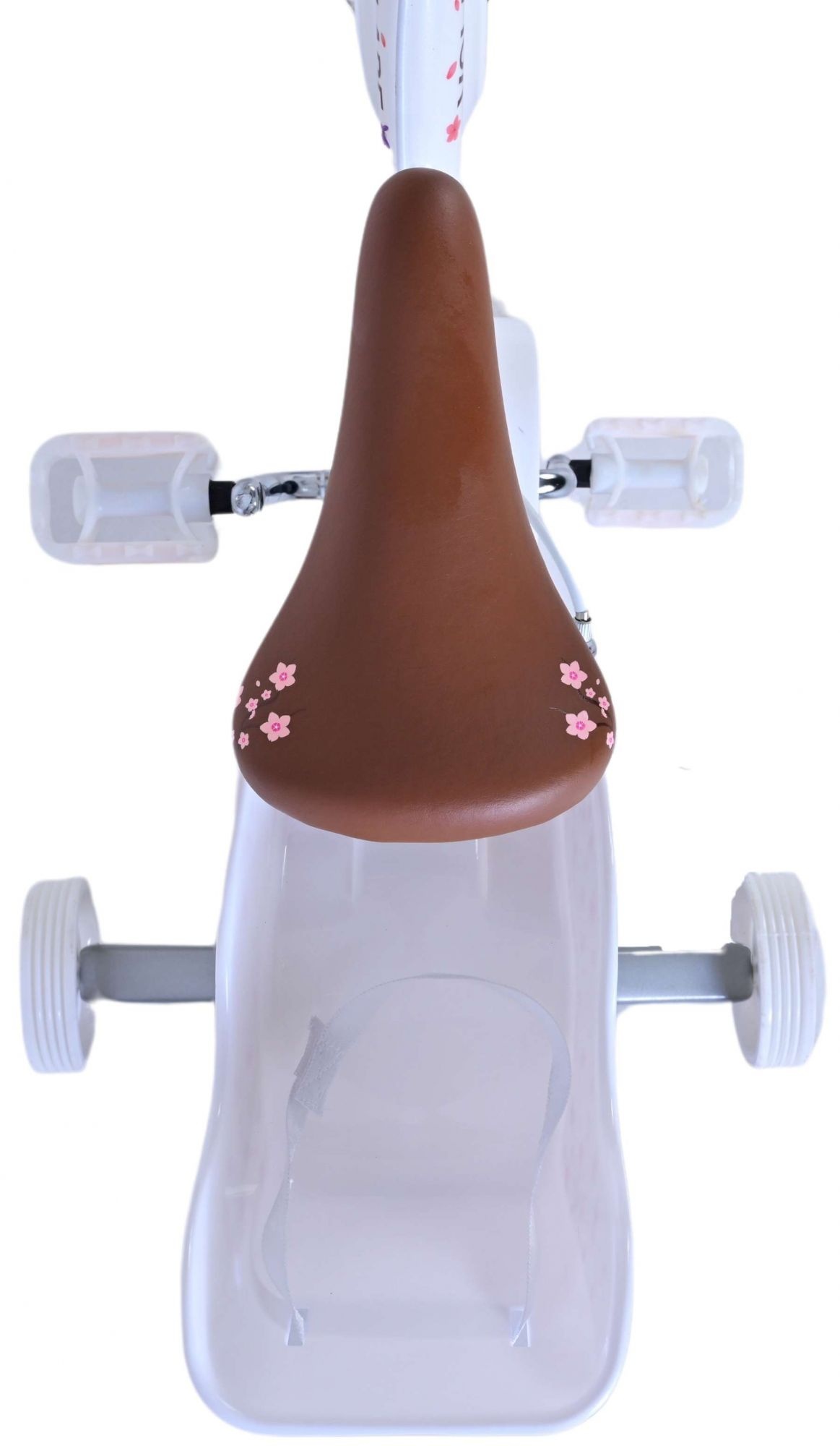 Volare Blossom Kinderfahrrad - Mädchen - 12 Zoll - Weiß - Zweihandbremsen