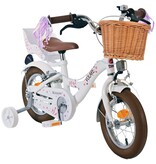 Volare Blossom Kinderfahrrad - Mädchen - 12 Zoll - Weiß - Zweihandbremsen
