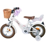 Volare Blossom Kinderfahrrad - Mädchen - 12 Zoll - Weiß - Zweihandbremsen