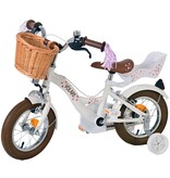 Volare Blossom Kinderfahrrad - Mädchen - 12 Zoll - Weiß - Zweihandbremsen