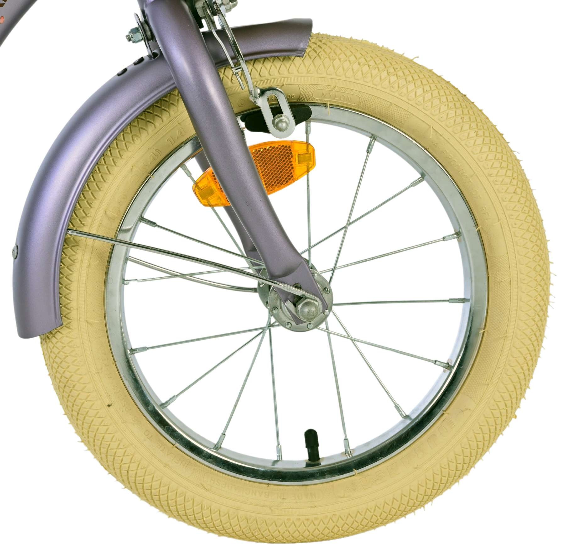 Volare Blossom Kinderfahrrad - Mädchen - 14 Zoll - Lila - Zweihandbremsen