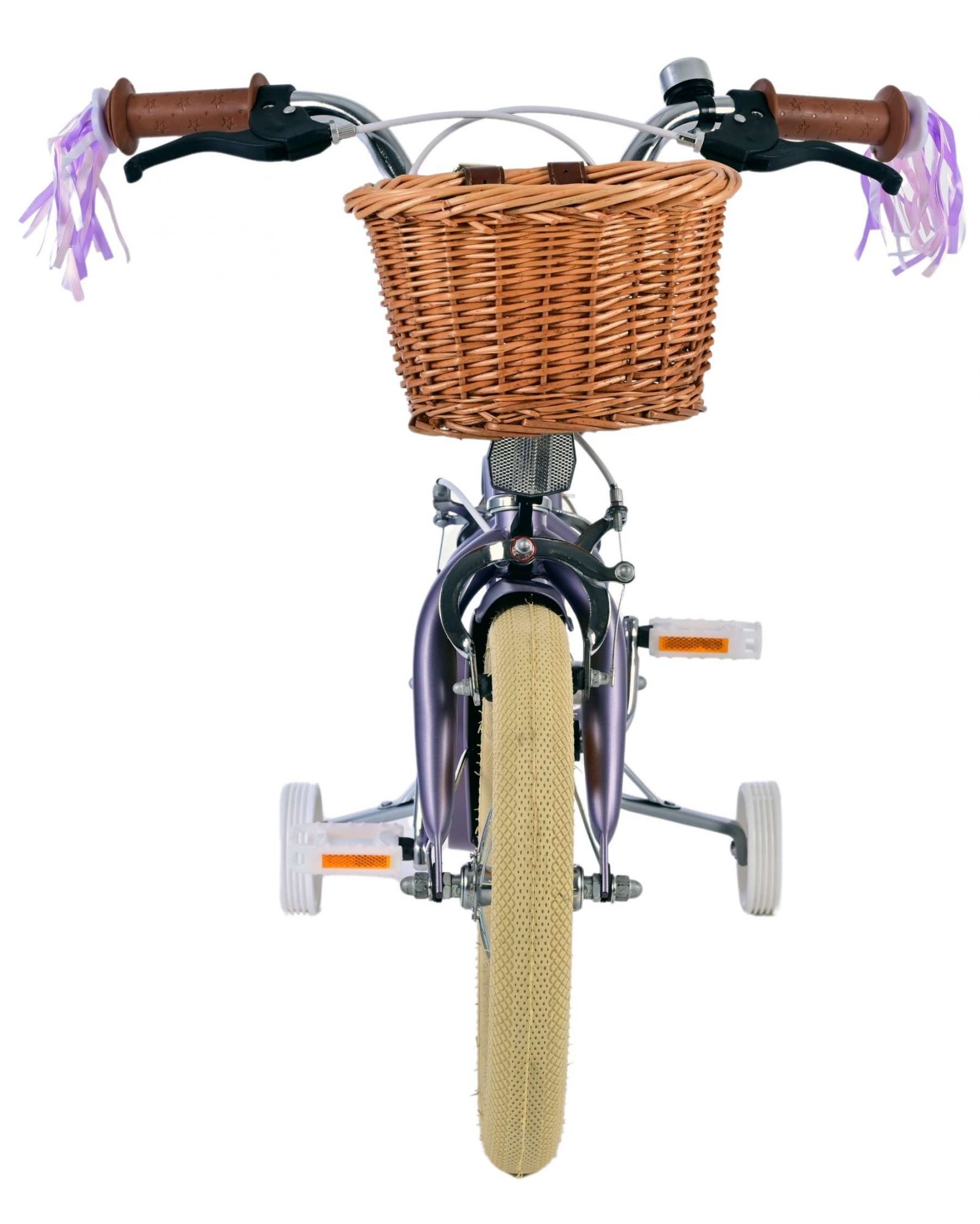 Volare Blossom Kinderfahrrad - Mädchen - 14 Zoll - Lila - Zweihandbremsen