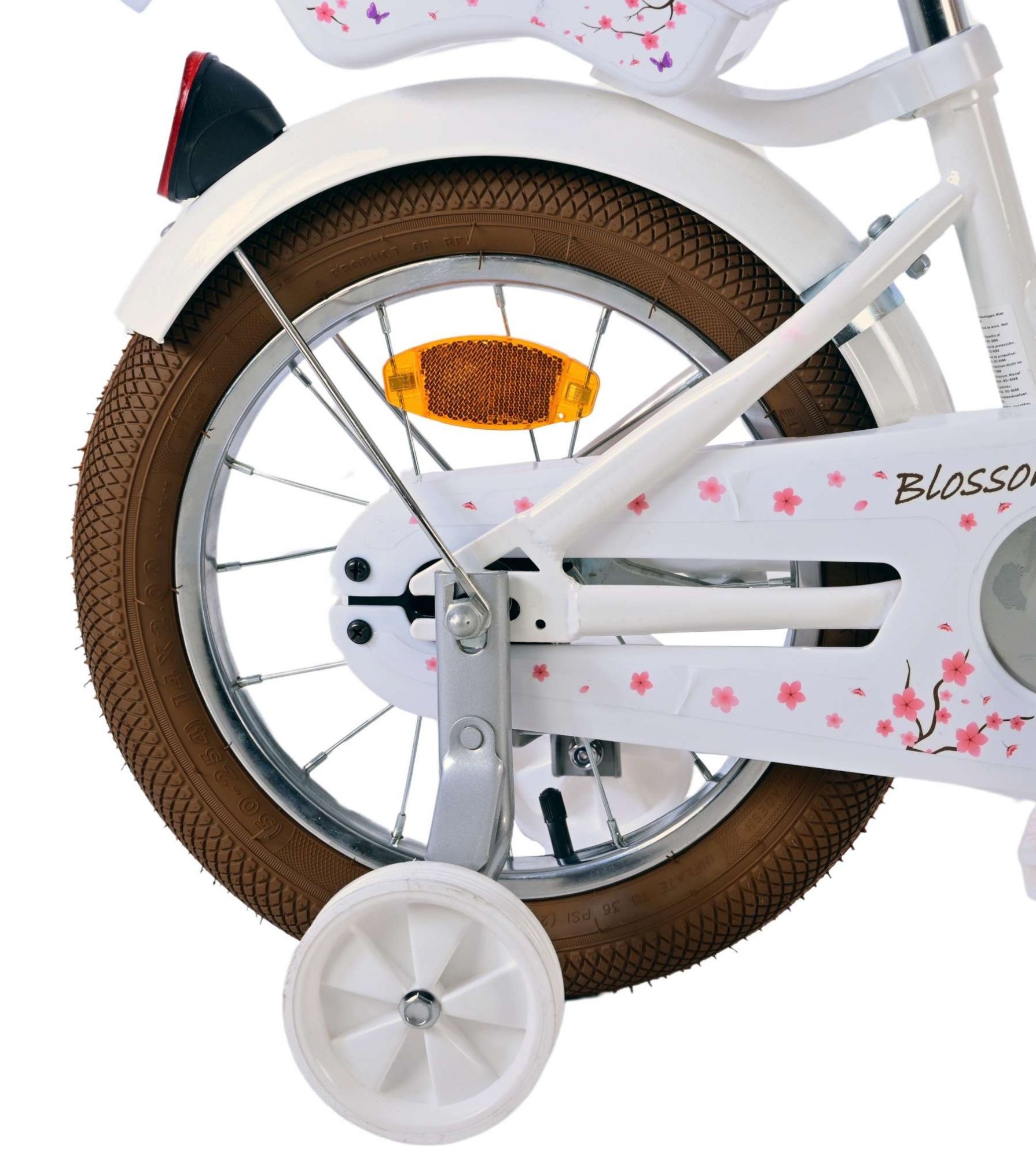 Volare Blossom Kinderfahrrad - Mädchen - 14 Zoll - Weiß