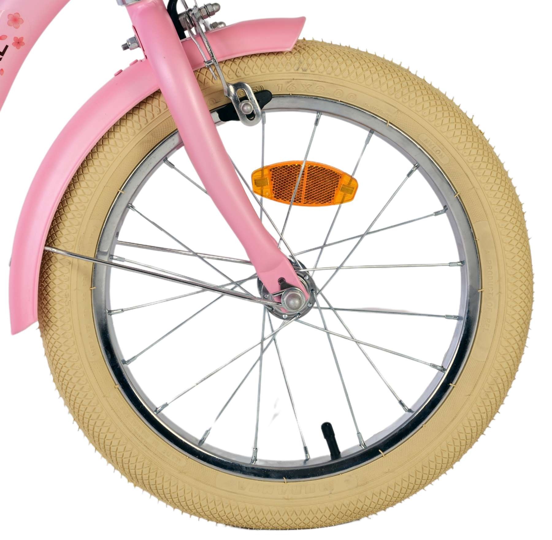 Volare Blossom Kinderfahrrad - Mädchen - 16 Zoll - Rosa - Zweihandbremsen