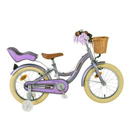 Volare Blossom Kinderfahrrad - Mädchen - 16 Zoll - Lila - Zweihandbremsen