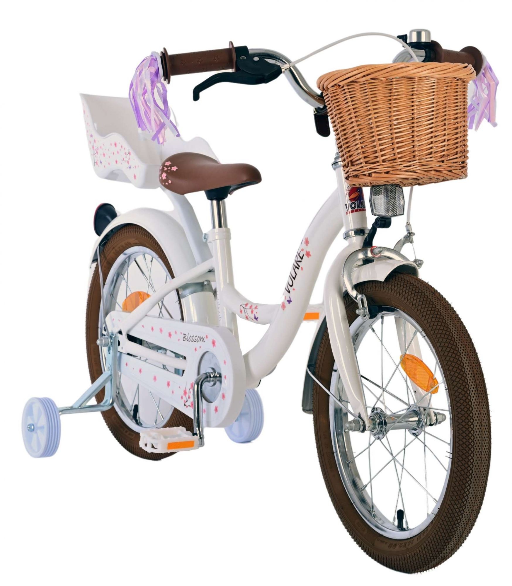 Volare Blossom Kinderfahrrad - Mädchen - 16 Zoll - Weiß