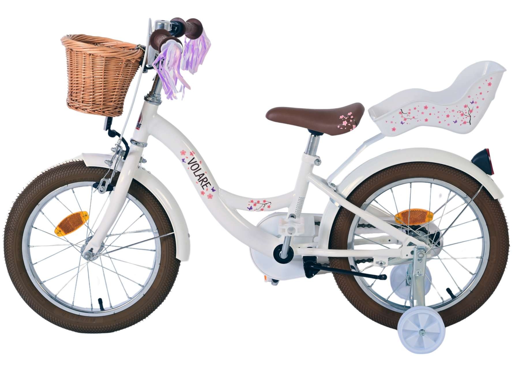 Volare Blossom Kinderfahrrad - Mädchen - 16 Zoll - Weiß