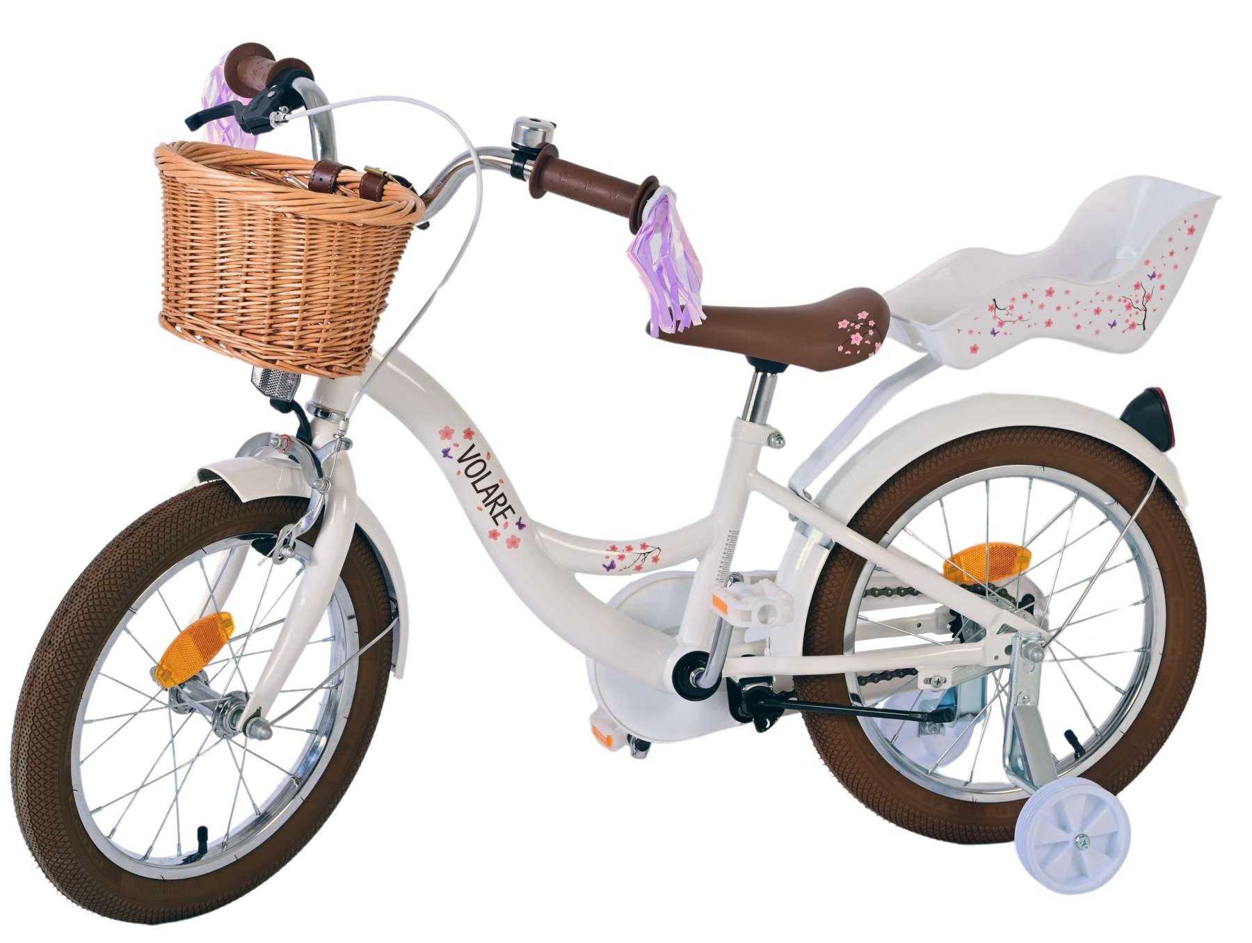 Volare Blossom Kinderfahrrad - Mädchen - 16 Zoll - Weiß