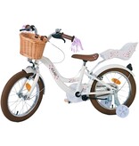 Volare Blossom Kinderfiets - Meisjes - 16 inch - Wit - Twee Handremmen