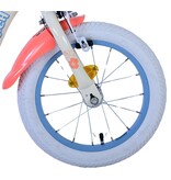 Disney Stitch Kinderfahrrad - Mädchen - 14 Zoll - Creme Koralle Blau - Zweihandbremsen