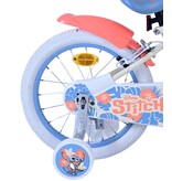 Disney Stitch Kids bike - Girls - 16 inch - Cream Coral Blue - Two hand brakes