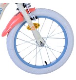 Disney Stitch Kinderfahrrad - Mädchen - 16 Zoll - Creme Koralle Blau - Zweihandbremsen