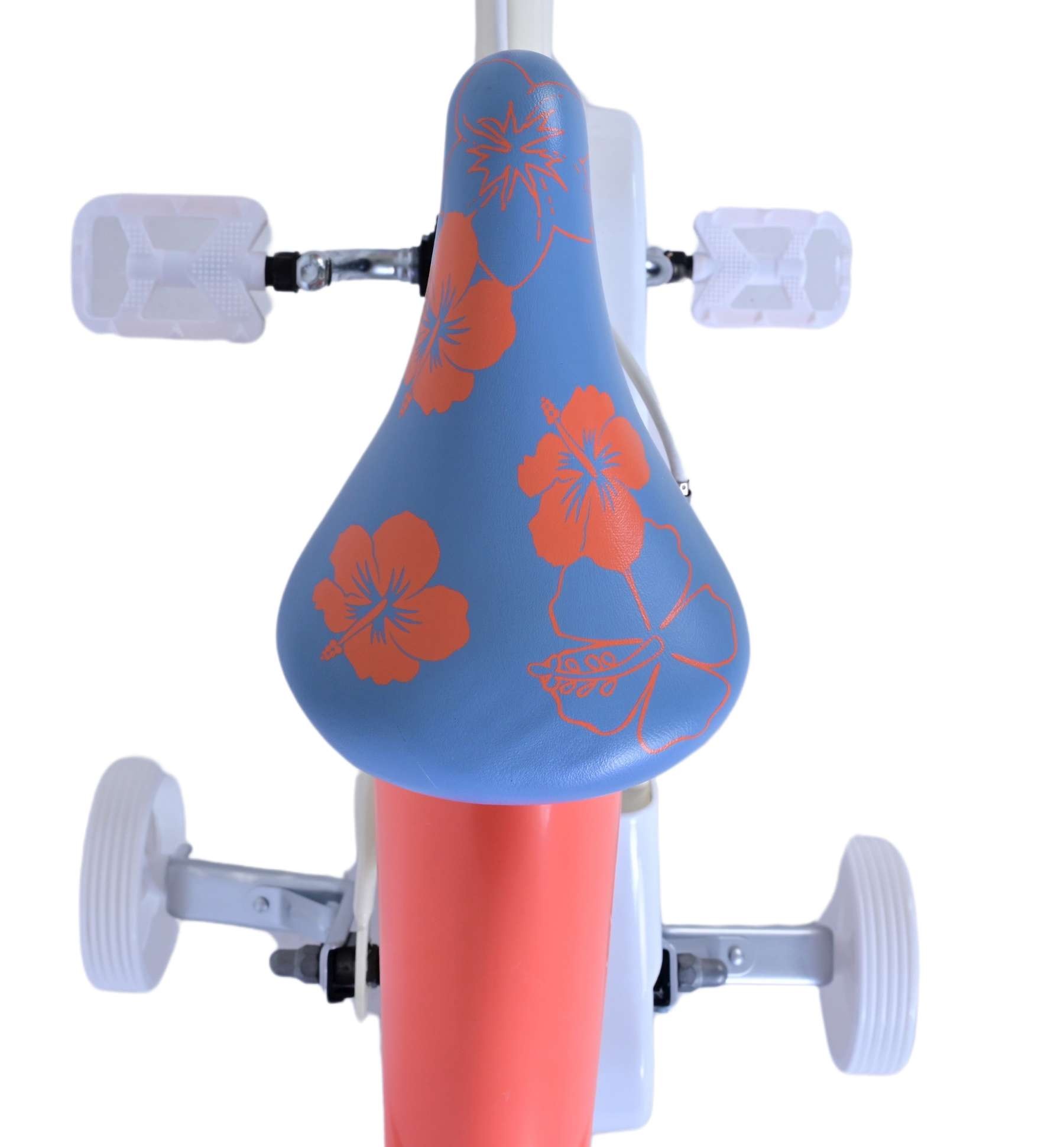 Disney Stitch Kinderfahrrad - Mädchen - 16 Zoll - Creme Koralle Blau - Zweihandbremsen
