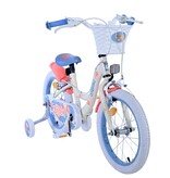 Disney Stitch Kinderfahrrad - Mädchen - 16 Zoll - Creme Koralle Blau - Zweihandbremsen