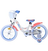 Disney Stitch Kinderfahrrad - Mädchen - 16 Zoll - Creme Koralle Blau - Zweihandbremsen