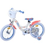 Disney Stitch Kinderfahrrad - Mädchen - 16 Zoll - Creme Koralle Blau - Zweihandbremsen