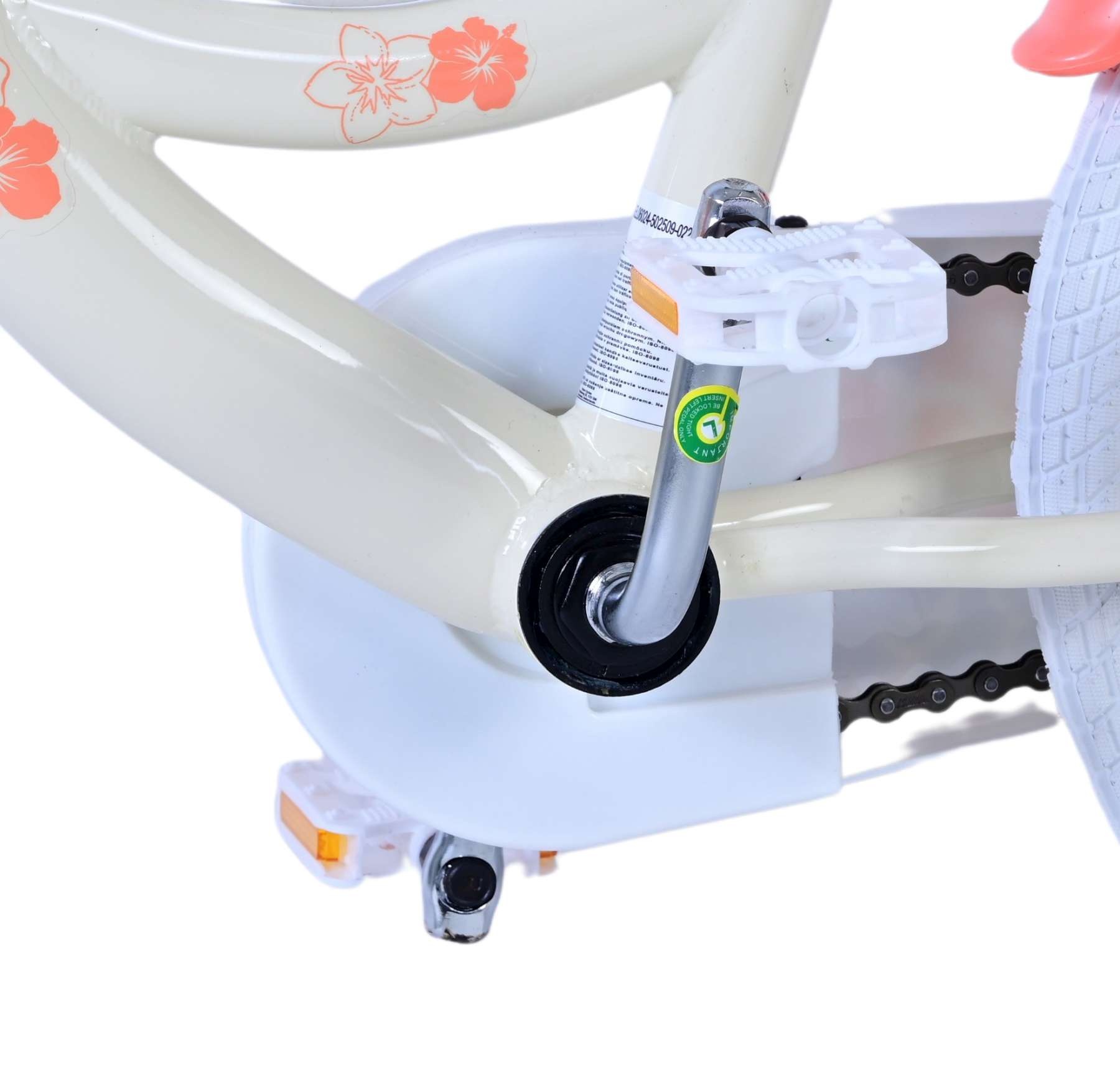 Disney Stitch Kinderfahrrad - Mädchen - 16 Zoll - Creme Koralle Blau - Zweihandbremsen