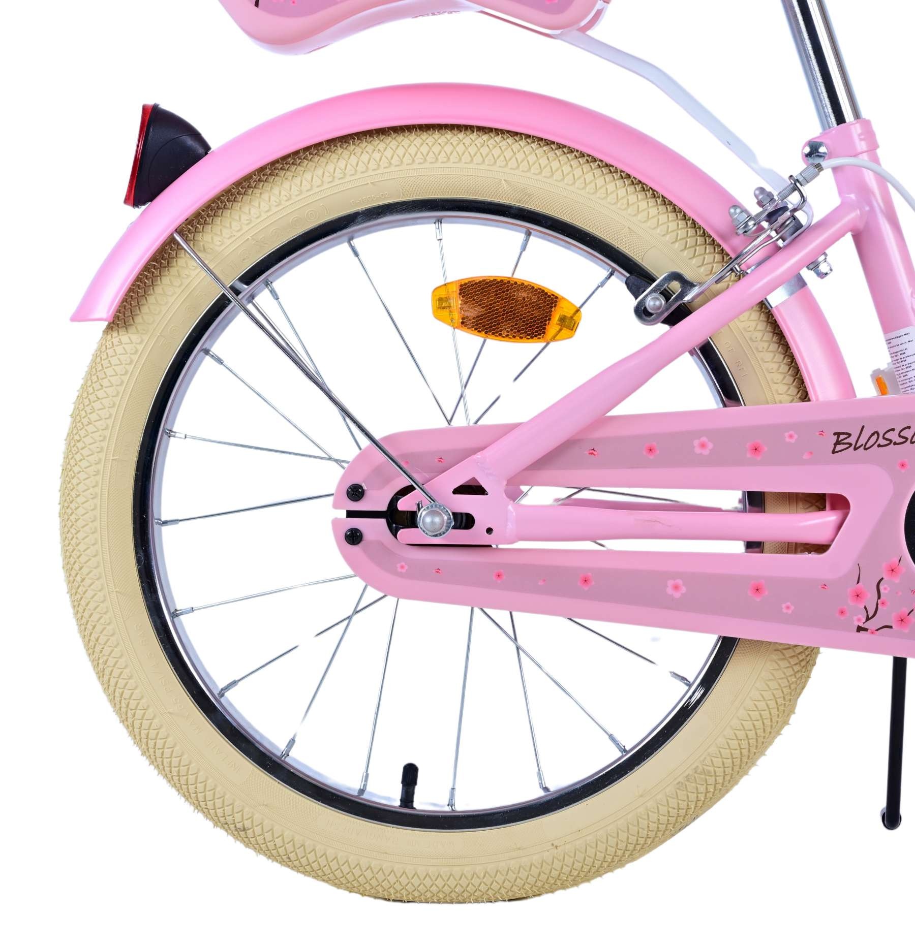 Volare Blossom Kinderfahrrad - Mädchen - 18 Zoll - Rosa - Zwei Handbremsen