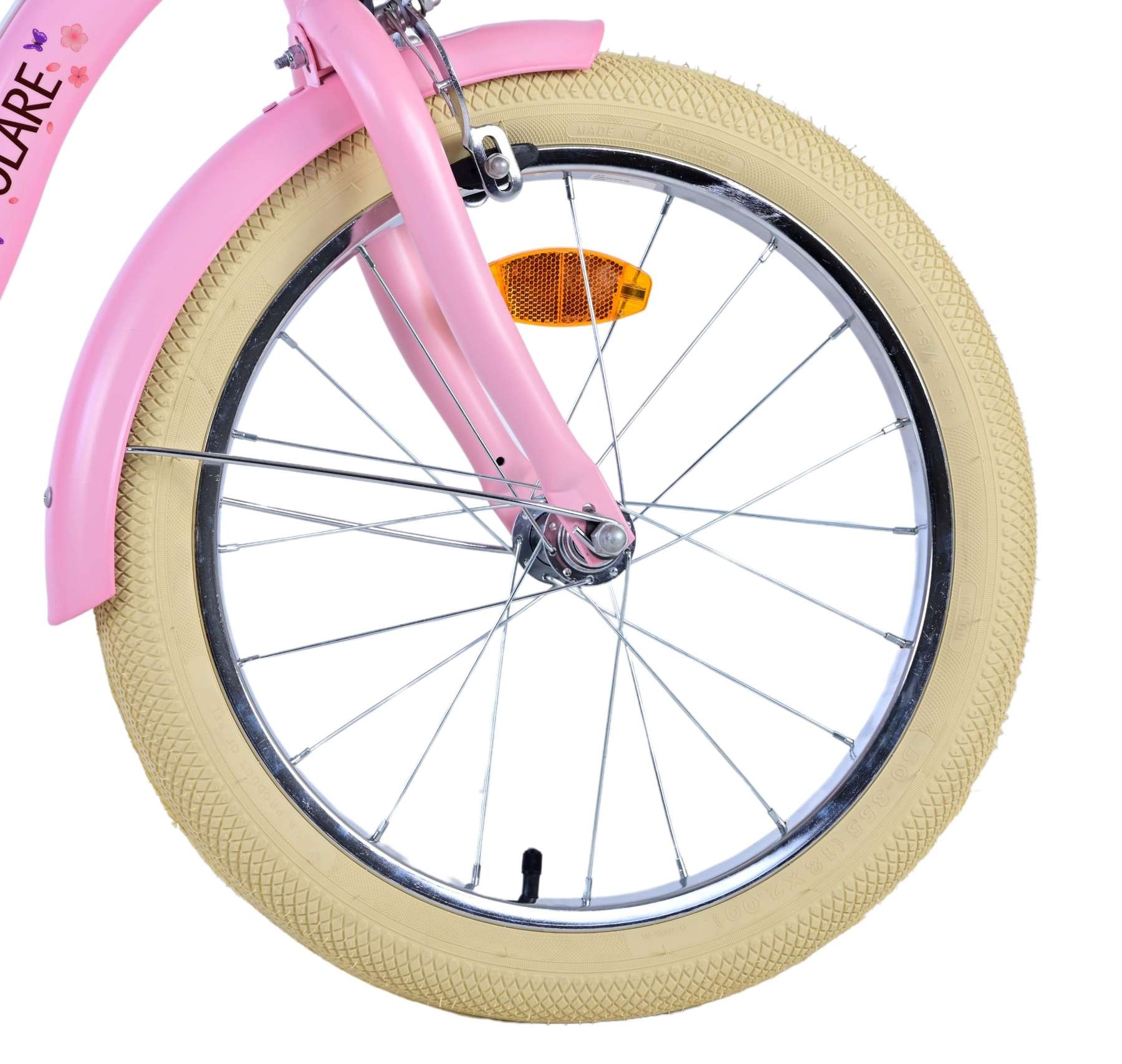 Volare Blossom Kinderfahrrad - Mädchen - 18 Zoll - Rosa - Zwei Handbremsen