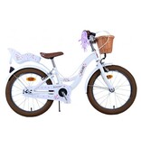 Volare Blossom Kinderfahrrad - Mädchen - 18 Zoll - Weiß - Zweihandbremsen
