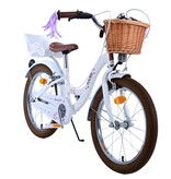 Volare Blossom Kinderfahrrad - Mädchen - 18 Zoll - Weiß - Zweihandbremsen