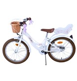 Volare Blossom Kinderfahrrad - Mädchen - 18 Zoll - Weiß - Zweihandbremsen