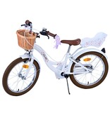 Volare Blossom Kinderfiets - Meisjes - 18 inch - Wit - Twee handremmen
