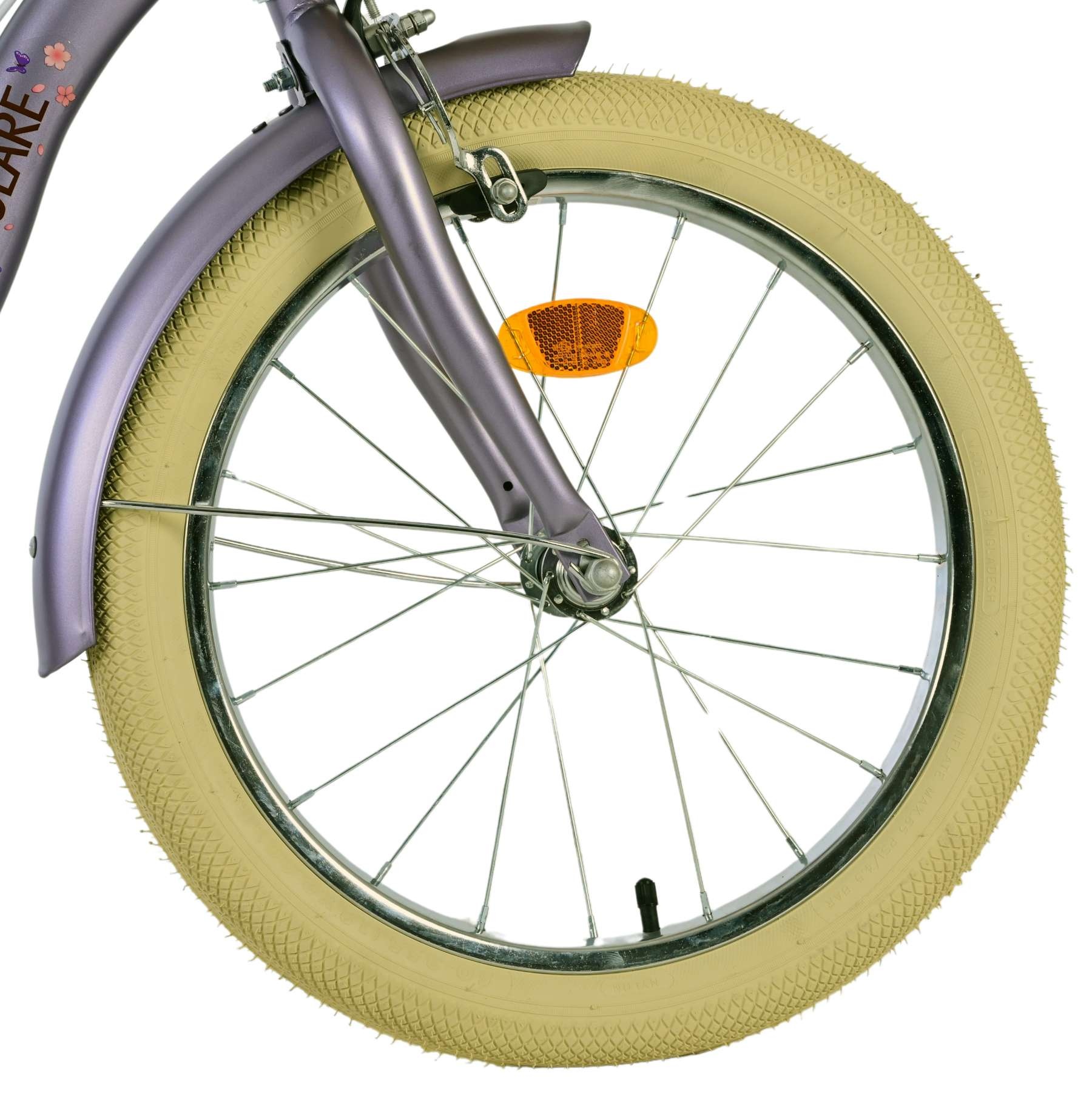 Volare Blossom Kinderfahrrad - Mädchen - 18 Zoll - Lila - Zweihandbremsen