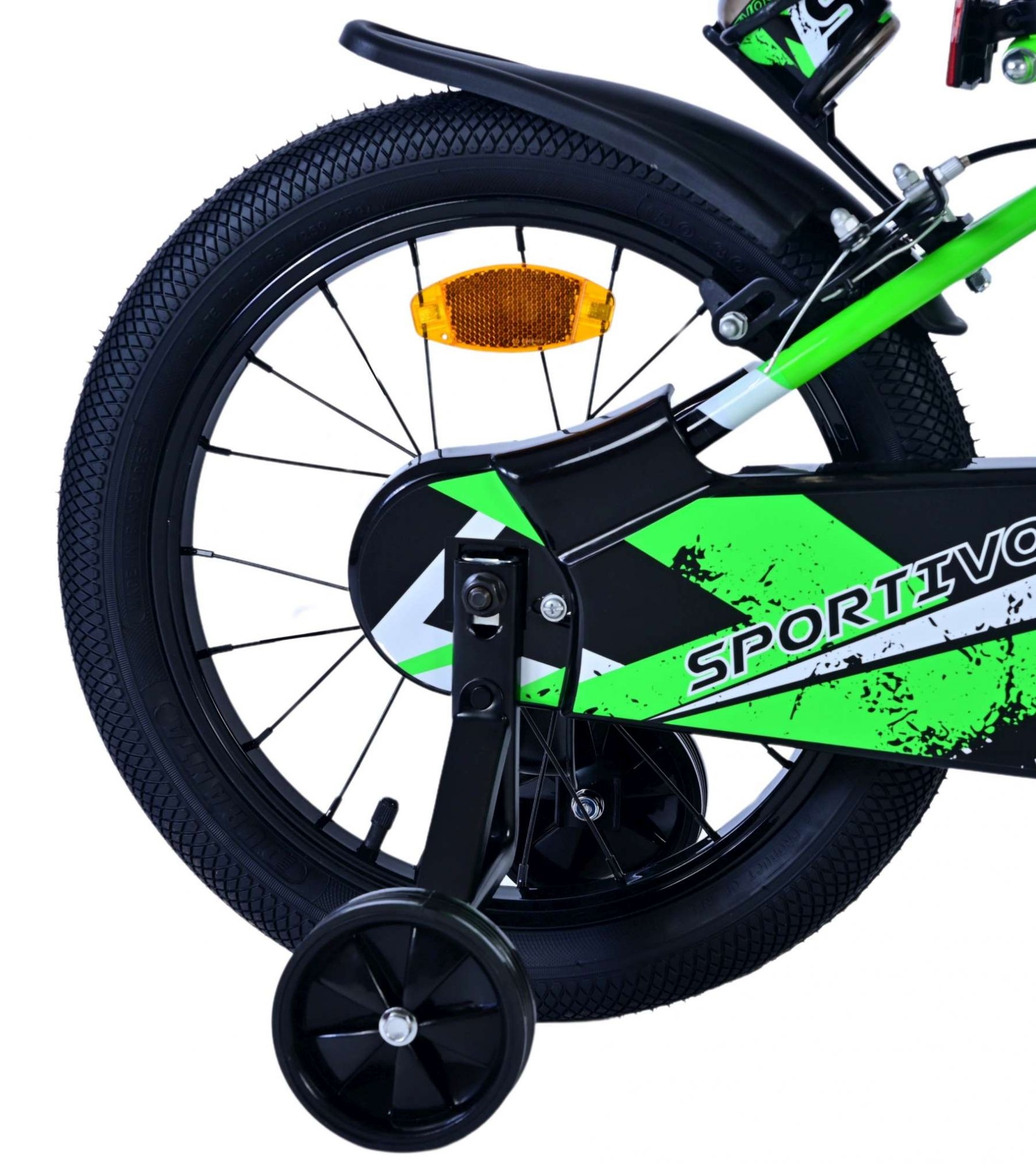 Volare Sportivo Kinderfahrrad - Jungen - 16 Zoll - Grün Schwarz - Zweihandbremsen