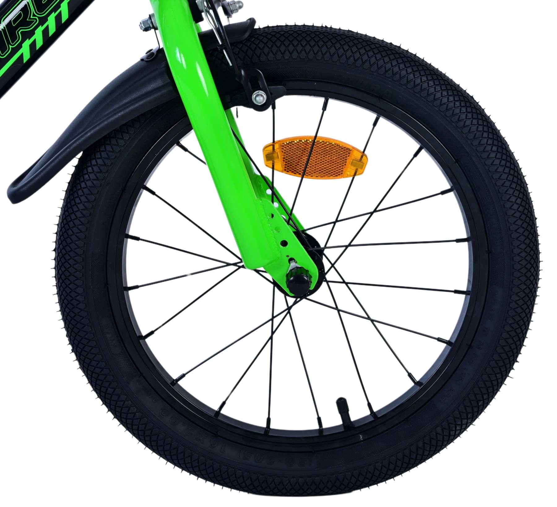 Volare Sportivo Kinderfahrrad - Jungen - 16 Zoll - Grün Schwarz - Zweihandbremsen
