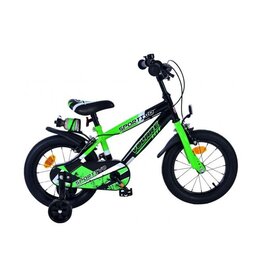 Volare Sportivo Kinderfahrrad - Jungen - 14 Zoll - Grün Schwarz - Zweihandbremsen