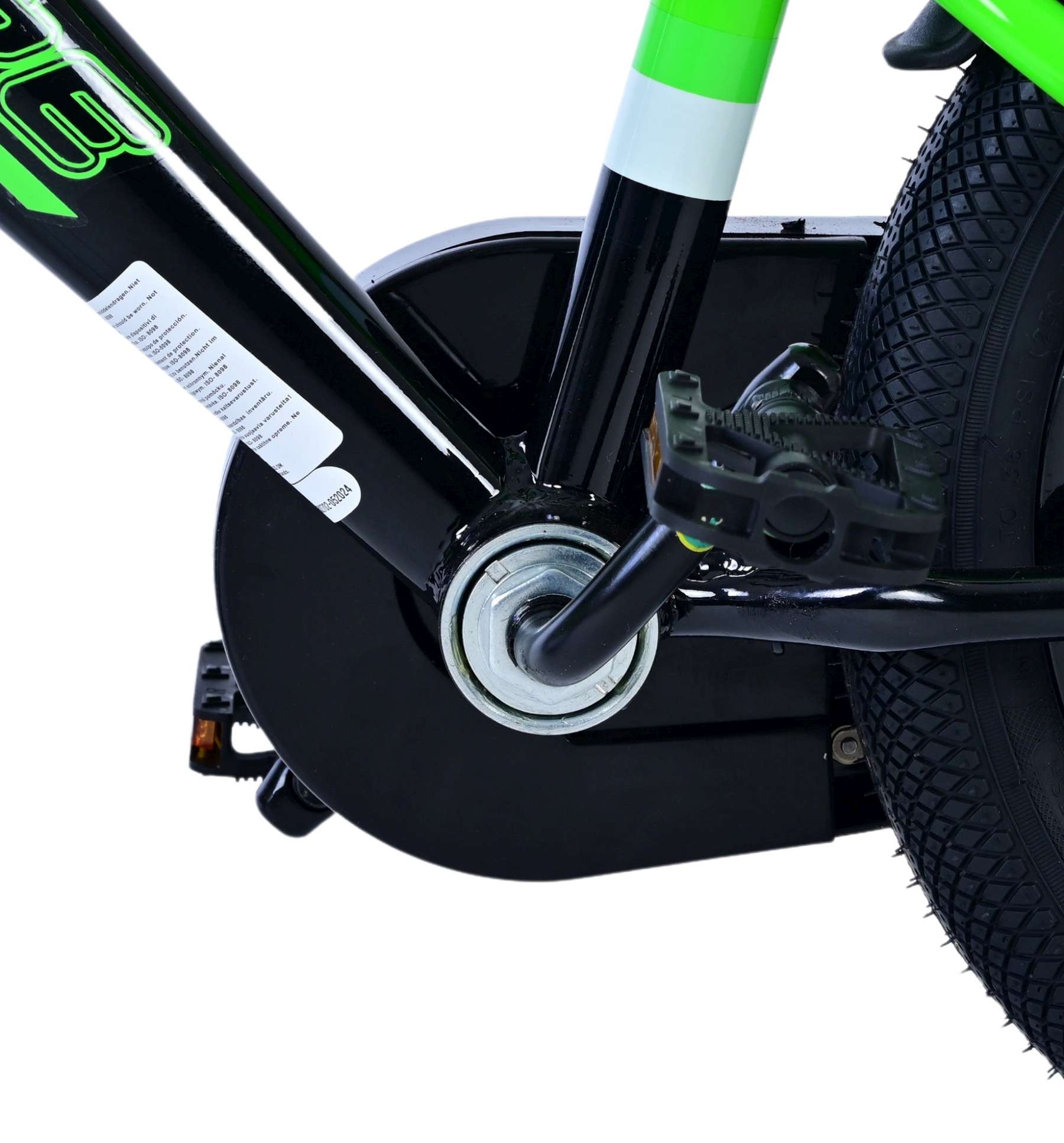 Volare Sportivo Kinderfahrrad - Jungen - 14 Zoll - Grün Schwarz - Zweihandbremsen