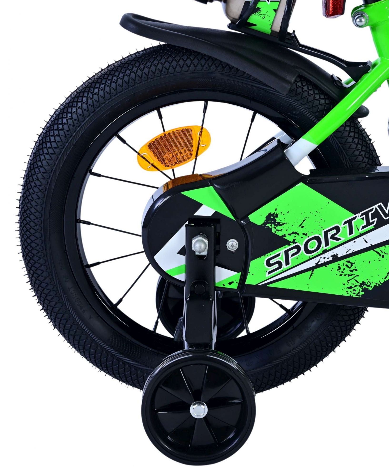 Volare Sportivo Kinderfahrrad - Jungen - 14 Zoll - Grün Schwarz