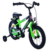 Volare Sportivo Kinderfahrrad - Jungen - 14 Zoll - Grün Schwarz