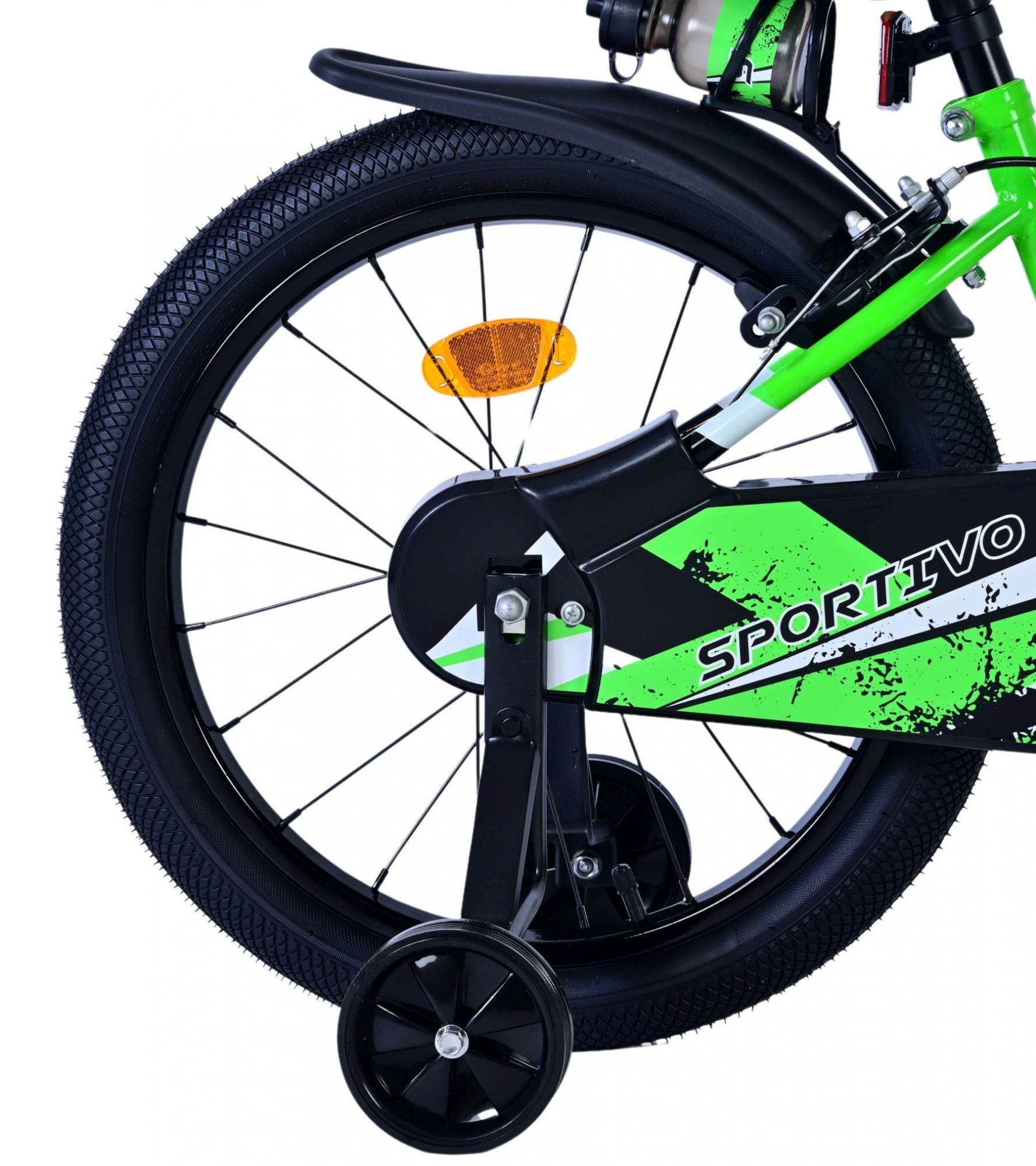 Volare Sportivo Kinderfahrrad - Jungen - 18 Zoll - Grün Schwarz - Zweihandbremsen