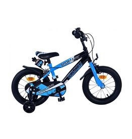 Volare Sportivo Kinderfahrrad - Jungen - 14 Zoll - Blau Schwarz - Zweihandbremsen