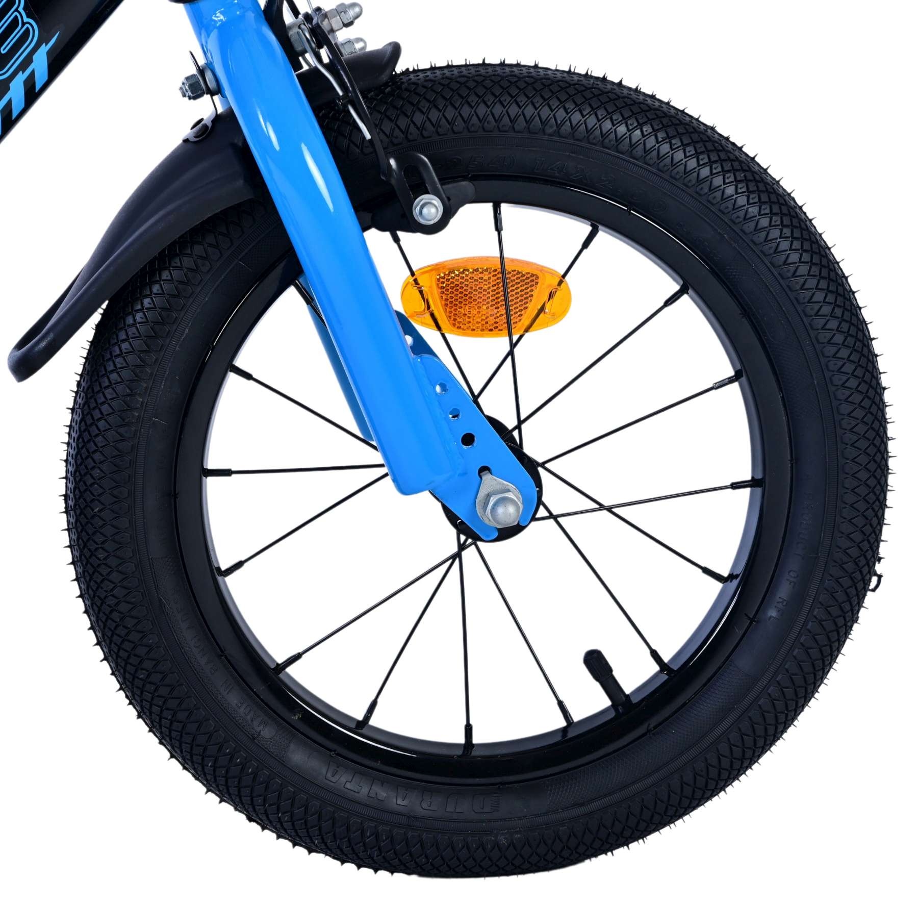 Volare Sportivo Kinderfahrrad - Jungen - 14 Zoll - Blau Schwarz - Zweihandbremsen
