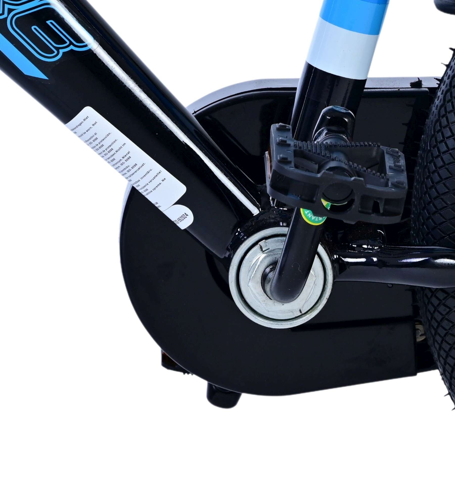 Volare Sportivo Kinderfahrrad - Jungen - 14 Zoll - Blau Schwarz - Zweihandbremsen